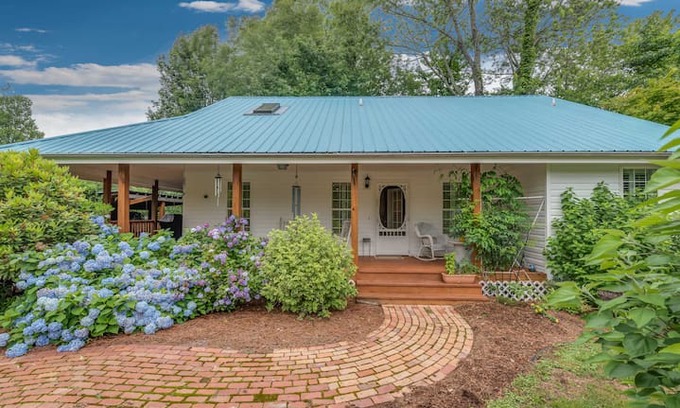 Saluda Cabin | NEW! ‘Hydrangea House’ on Lake Sheila w/ Dock!
