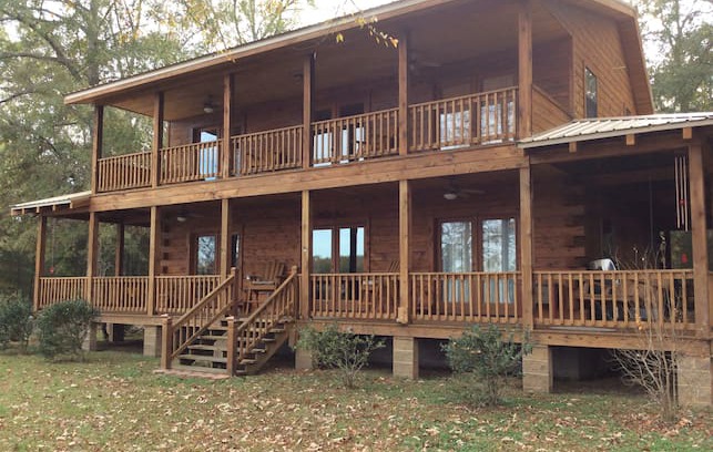 Panola Cabin | Amazing Two Story Log Cabin on the River