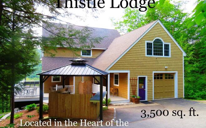 Bartlett House | Thistle Lodge: walk to ski trails on Attitash
