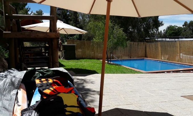 Las Cabras Cabin | Cabaña-casa Lago Rapel acceso al lago y piscina