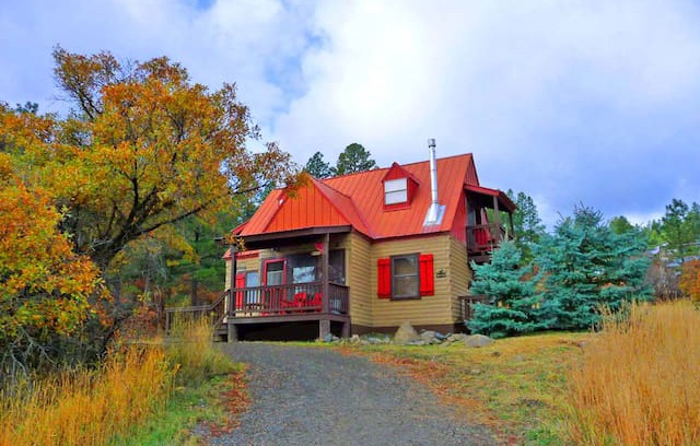 San Juan River Village Cabin | Acorn Cottage Forest Cabin, Hot Tub, Private, View