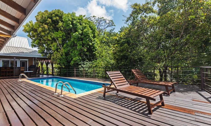Caribbean Way House | Tropical beachfront getaway with private pool, ocean views & enclosed yard
