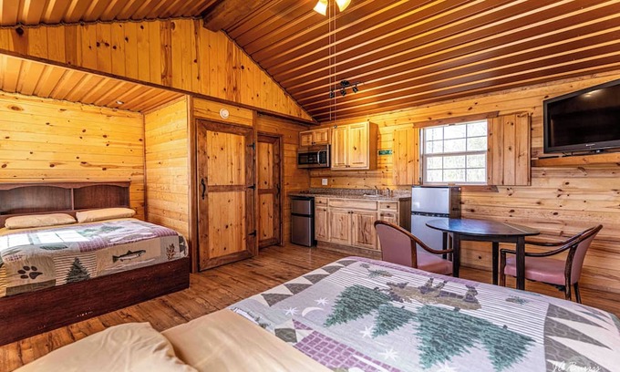 Big Spring Cabin | Cabin with kitchen, 1 room, 2 beds, 1 bath, Shower