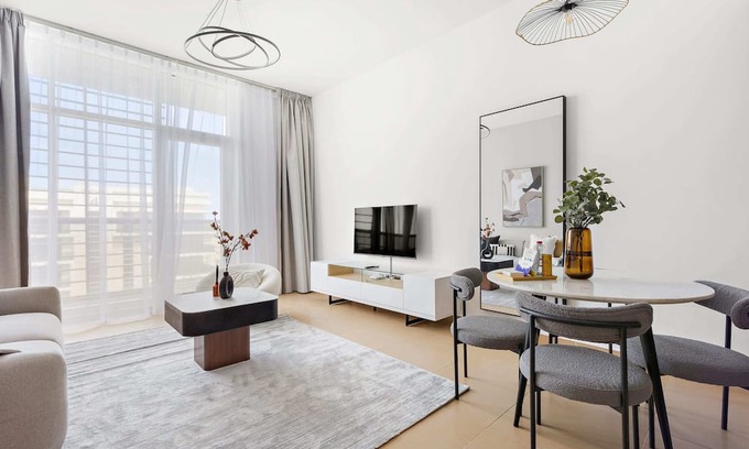 Khalifa City Apartment | Silkhaus 1BR | Orchid in Al Rayyana | Balcony