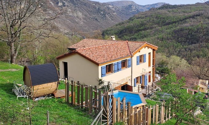 Greolieres House | Quiet house with sauna pool, large garden and children's play area. Ideal for families