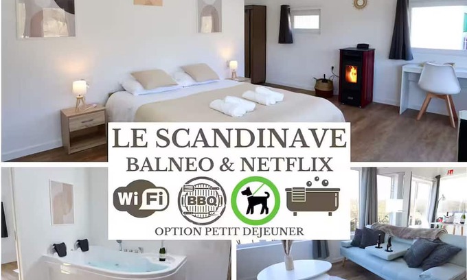Hastiere Ski Chalet | Le Scandinave - Romantic Balneo BBQ Terrace Netflix Cycle path Meuse